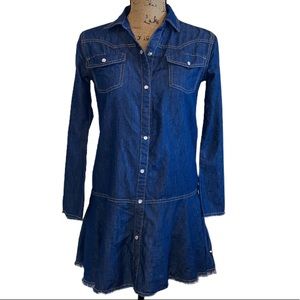Lucky Brand Blue Long Sleeve Dress